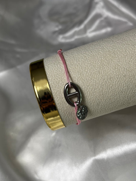 Bracelet graine de café avec breloque personnalisable